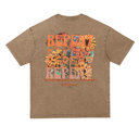 Repent Field of Flowers Heavyweight Oversize Acid Wash Tee - 300 GSM